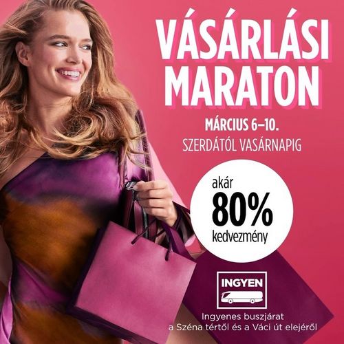 Premier Outlet vásárlási maraton akár 80%-os kedvezménnyel március 6. és 10. között! 🛍️ A szerdától vasárnapig tartó...